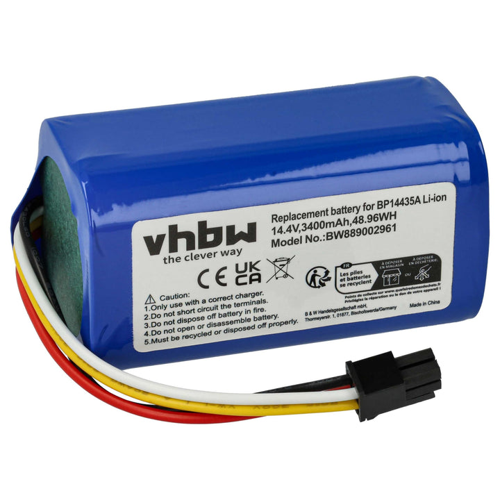 vhbw 1x Akku Ersatz für Samsung DJ81-00171A für Saugroboter (3400 mAh, 14,4 V, Li-Ion)