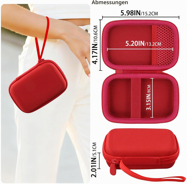 co2CREA Hart Reise Schutz Hülle Etui Tasche für JBL GO 5 /GO 4 /GO 3 tragbarer Bluetooth Lautspreche