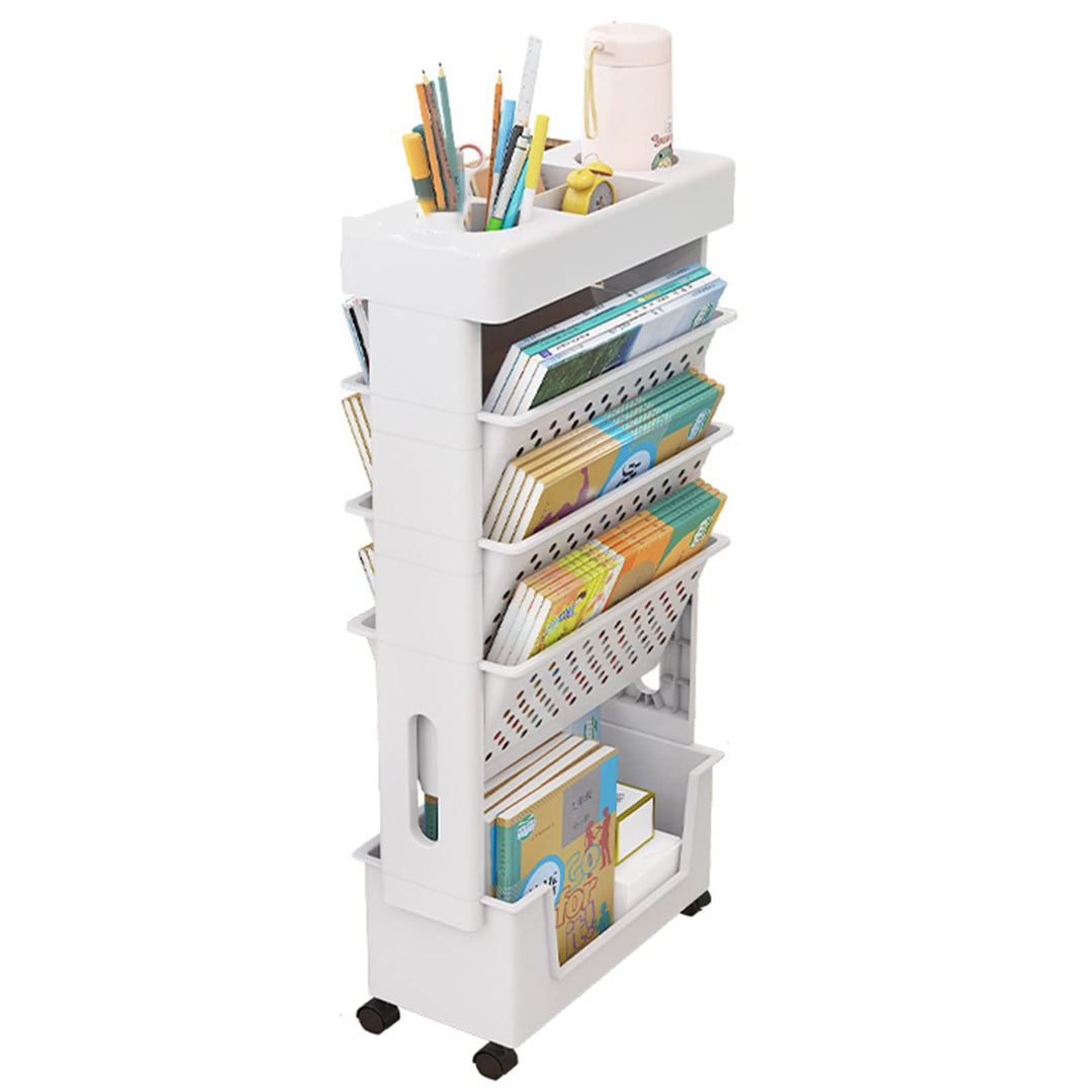 courti Mobiles Schreibtischregal für Klassenzimmer, kompakter Schreibtisch-Aufbewahrungs-Organizer m