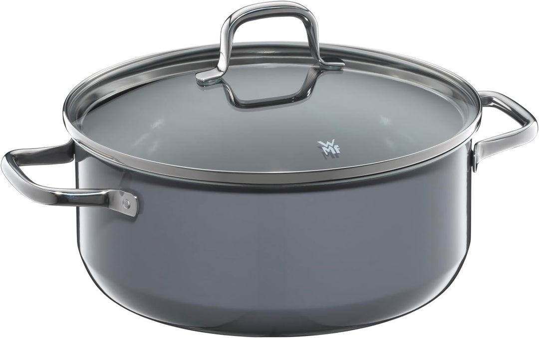 WMF Fusiontec Essential Kochtopf gross, 24 cm, Glasdeckel, Bratentopf Induktion, 4,4l, High-Tech Ker