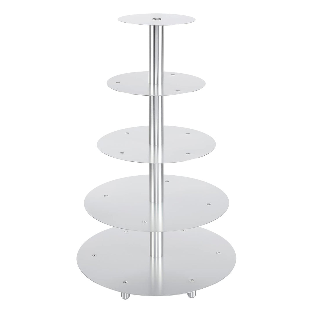 thermohauser Etagen-Tortenständer aus AL, rund, 5-stöckig, Silber / Aluminium 5 Etagen (Ø 20,26,32,4