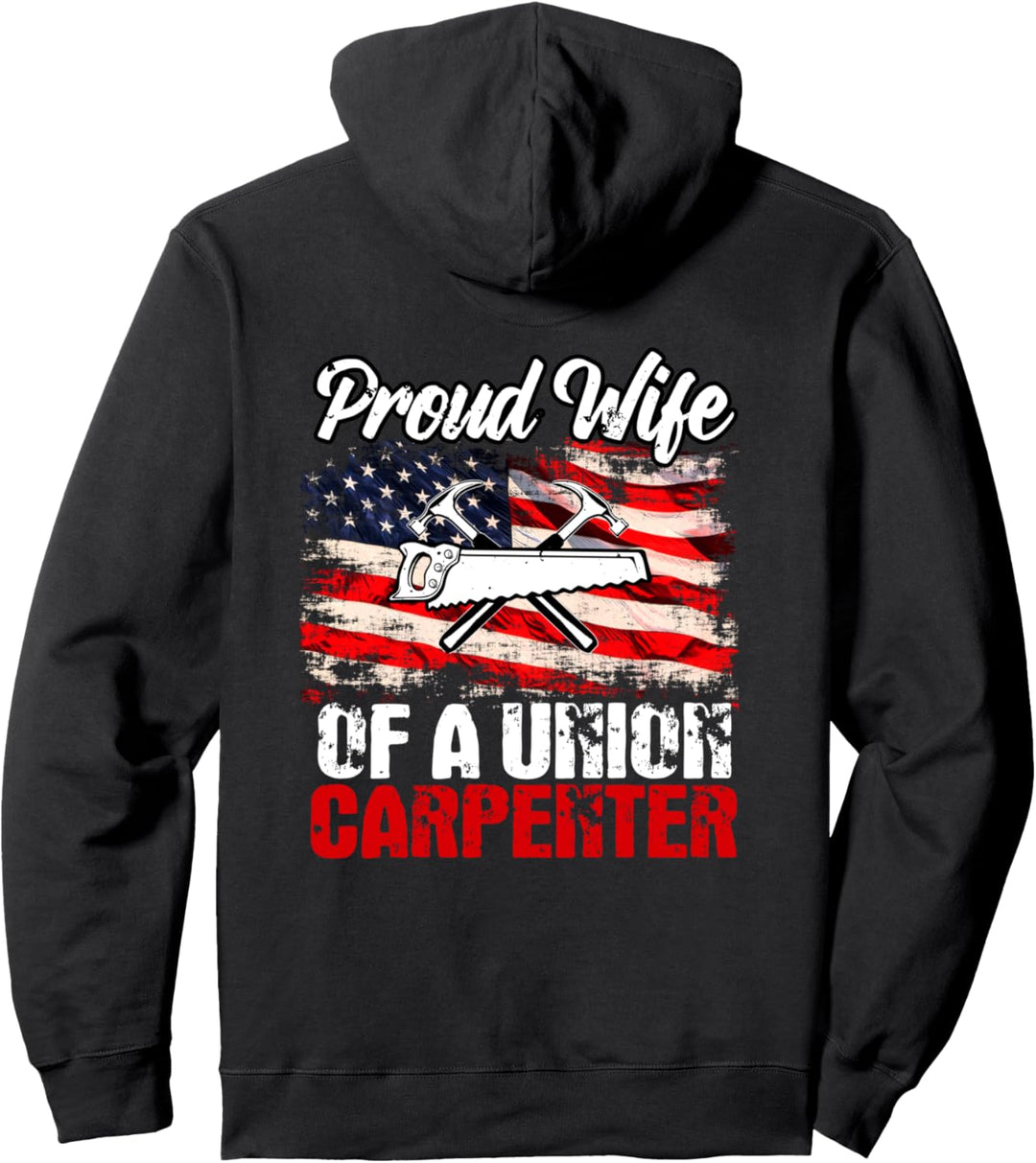 Carpenter Gifts Wife Design On Back Of Clothing Pullover Hoodie