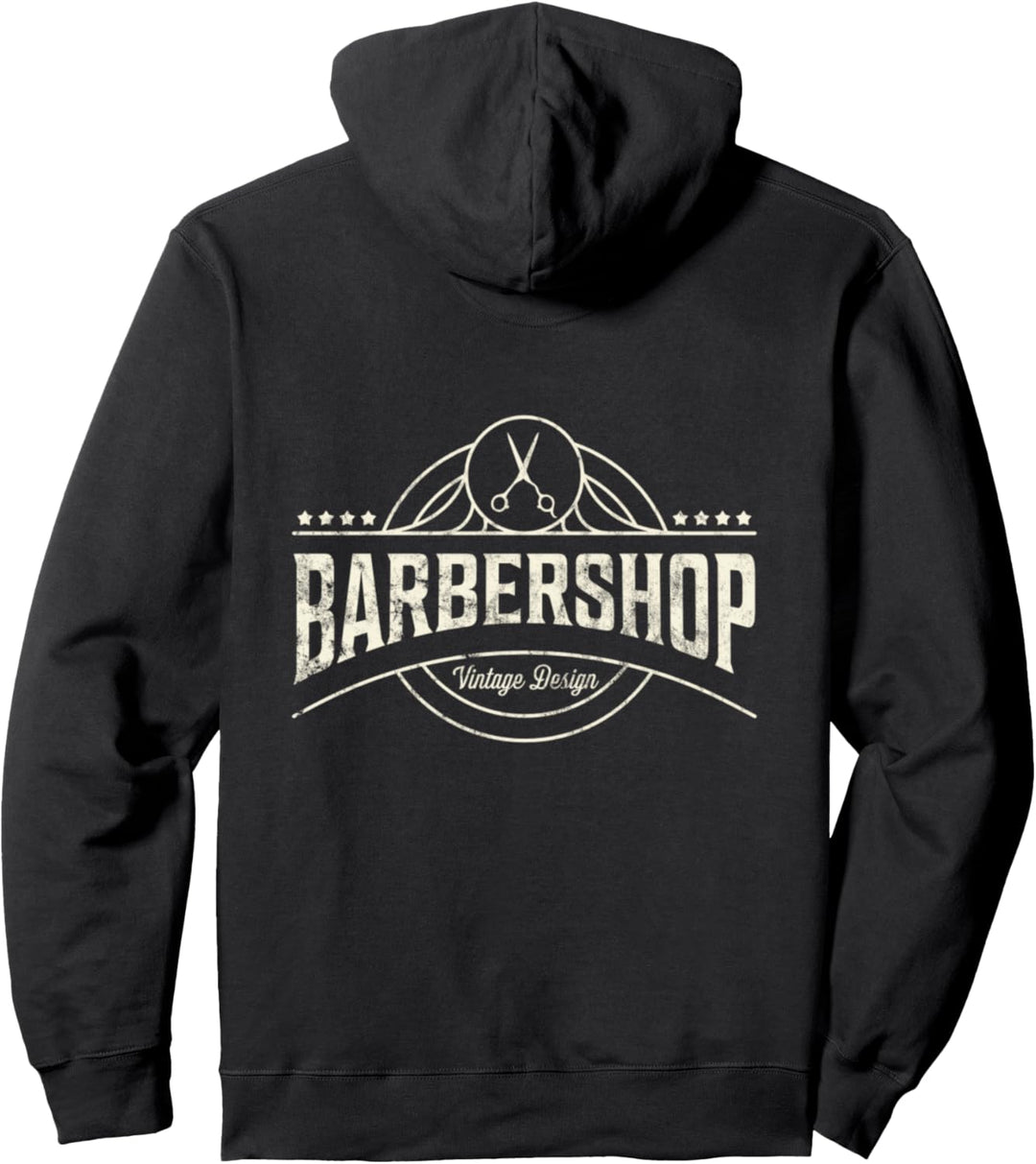 Barbershop Retro Vintage Pullover Hoodie