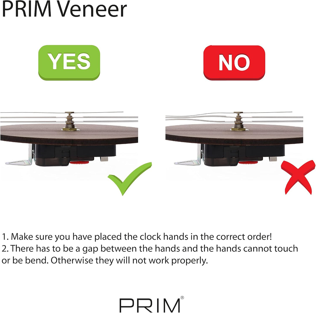 PRIM Veneer DIY Wanduhr, Made in EU, Holz Wand-Deko ∅ 600-1000 mm, 3D Ziffern, Gross XXL, Für Küche,