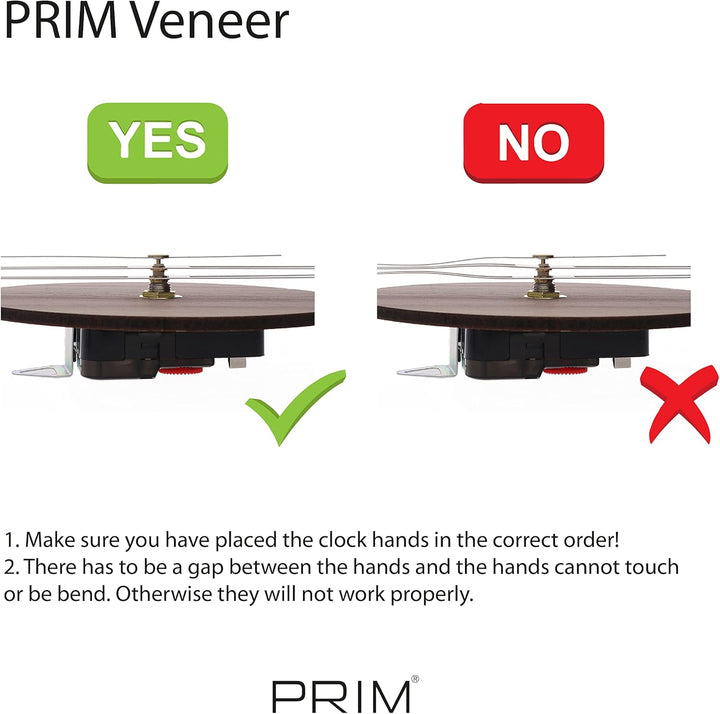 PRIM Veneer DIY Wanduhr, Made in EU, Holz Wand-Deko ∅ 600-1000 mm, 3D Ziffern, Gross XXL, Für Küche,