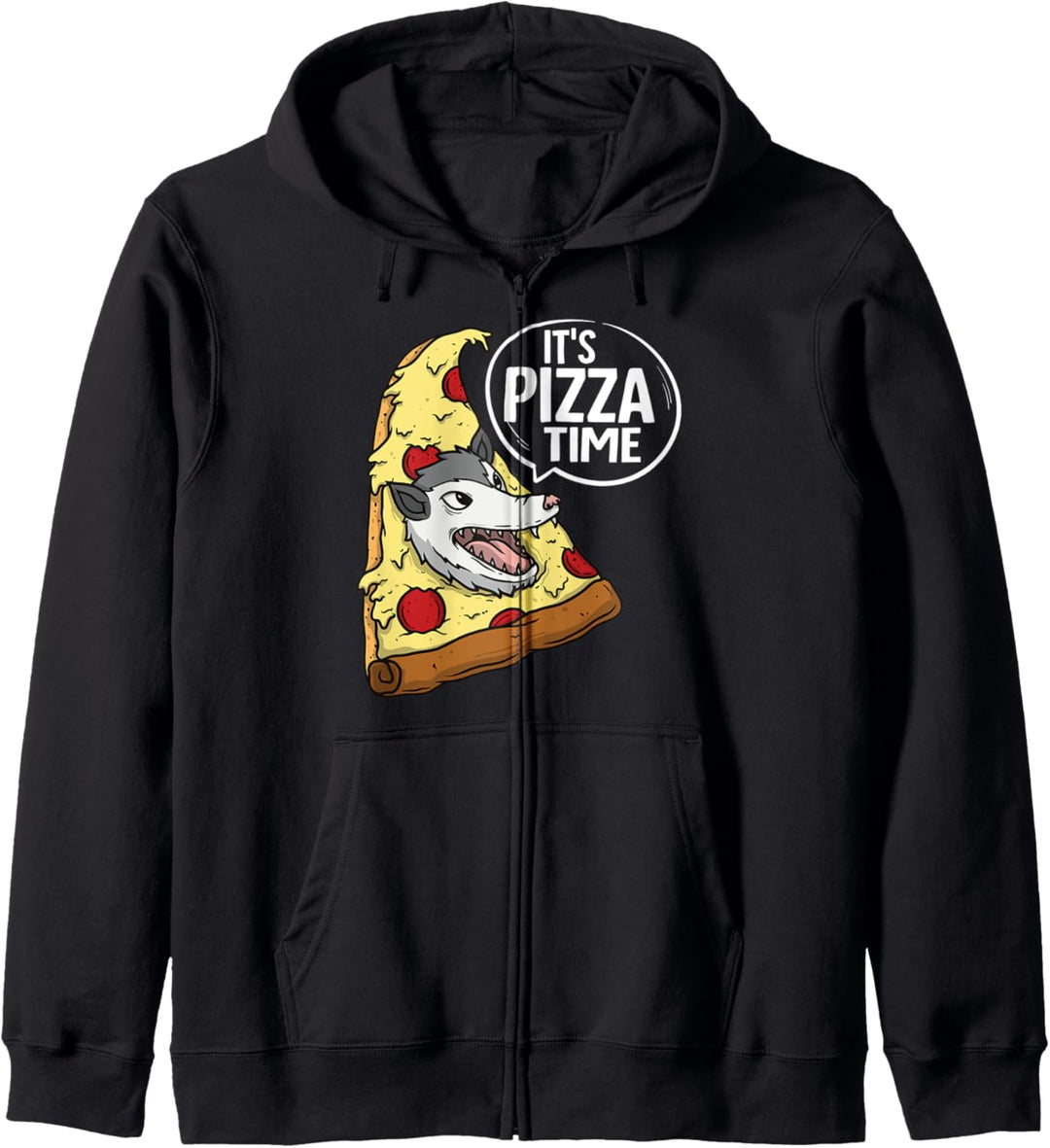 Funny Opossum It's Pizza Time Possum Workout Kapuzenjacke