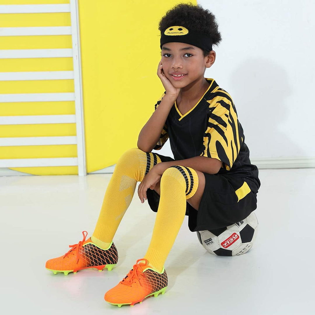 JABASIC Kinder Soccer Boots Jungen Mädchen Sportlich Draussen Fussballschuh 28 EU Splitter, 28 EU Sp