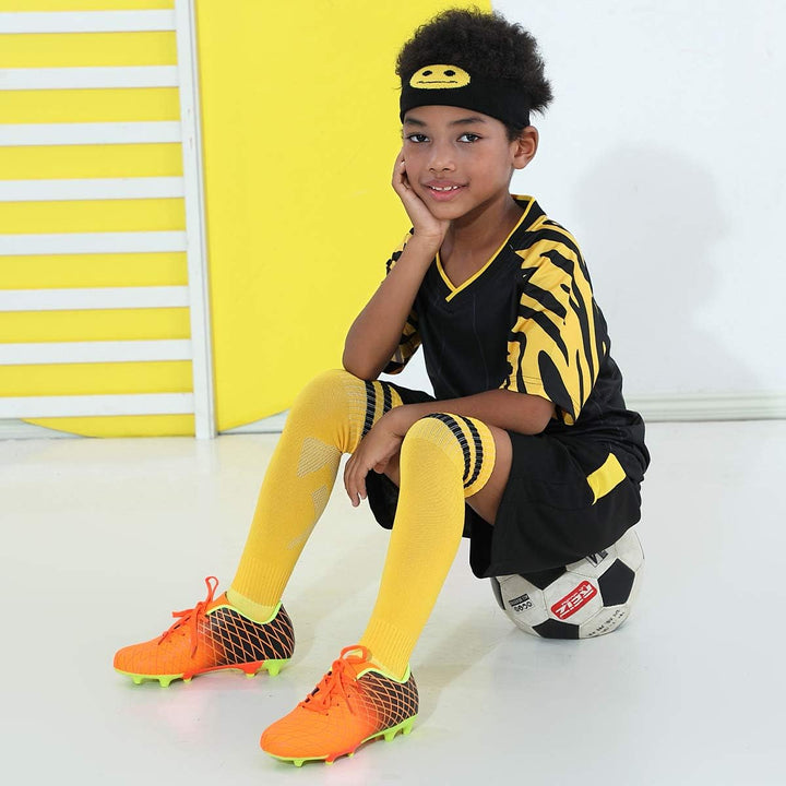 JABASIC Kinder Soccer Boots Jungen Mädchen Sportlich Draussen Fussballschuh 28 EU Splitter, 28 EU Sp