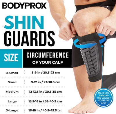 Bodyprox Fussball-Schienbeinschoner für Männer, Frauen und Jugendliche S Schwarz, S Schwarz