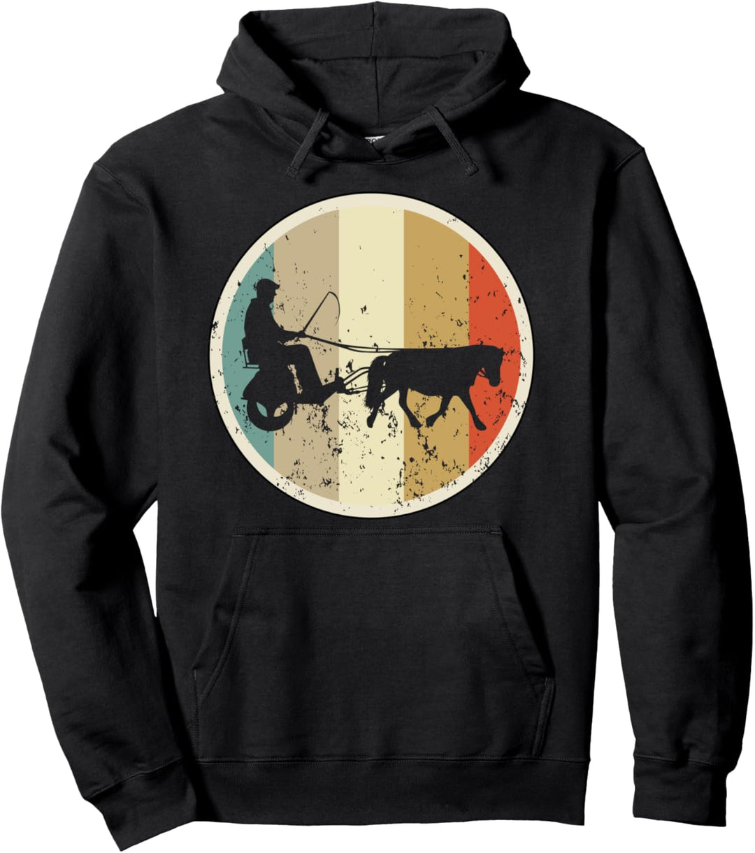 Pferdekutsche Kutsche Pony Pferde Retro Vintage Grunge Fun Pullover Hoodie