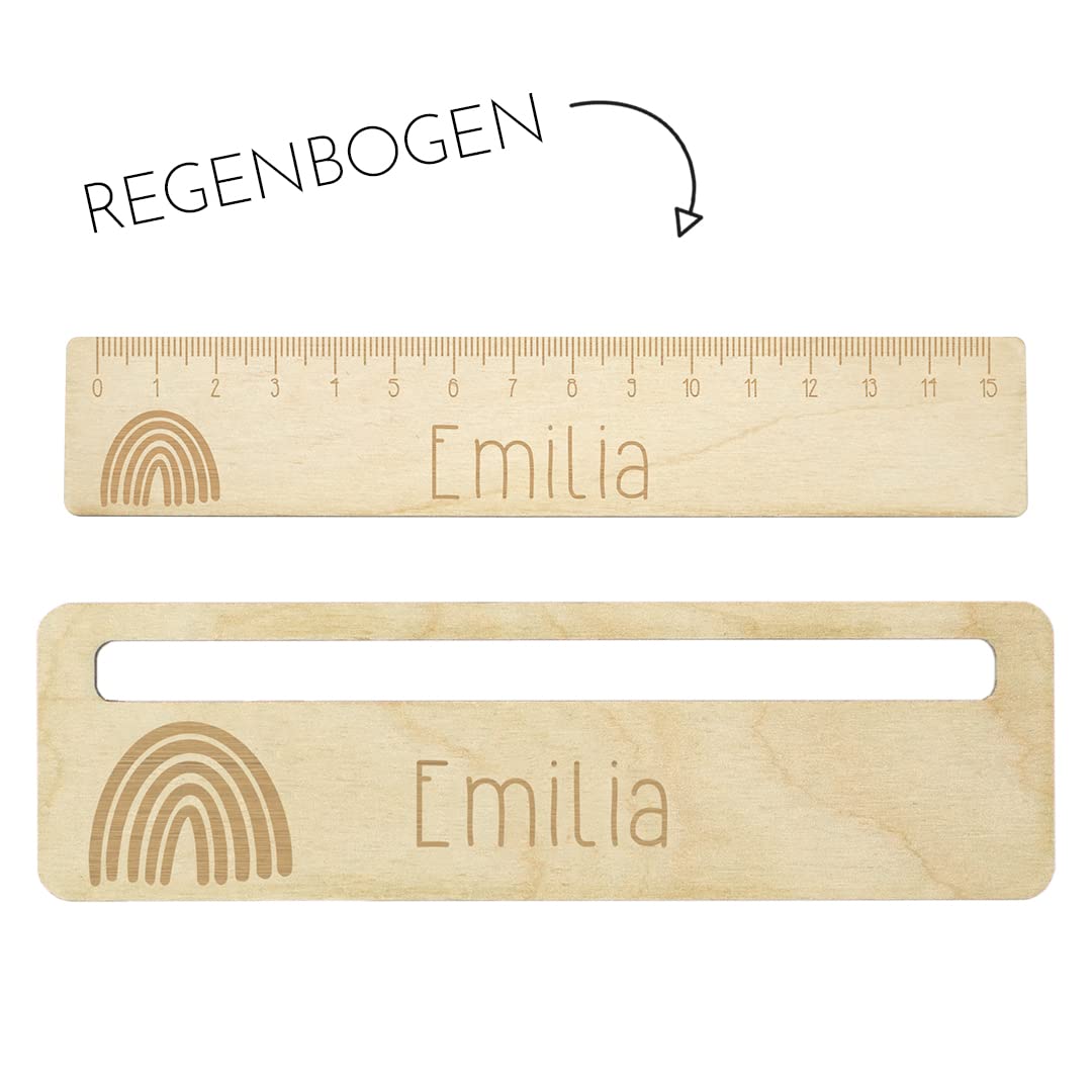 Dein Lieblingsteil Lesehilfe Kinder Lineal Mädchen (Set REGENBOGEN Lesehilfe + Lineal), Set REGENBOG