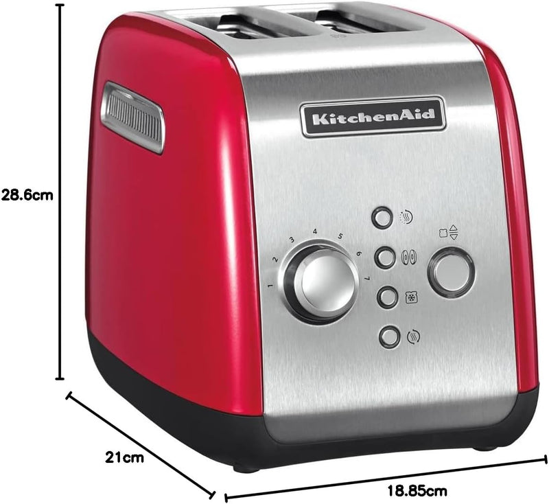 Kitchenaid 5KMT221BER Toaster mit 2 Schlitzen, Empire Rot, Empire Rot