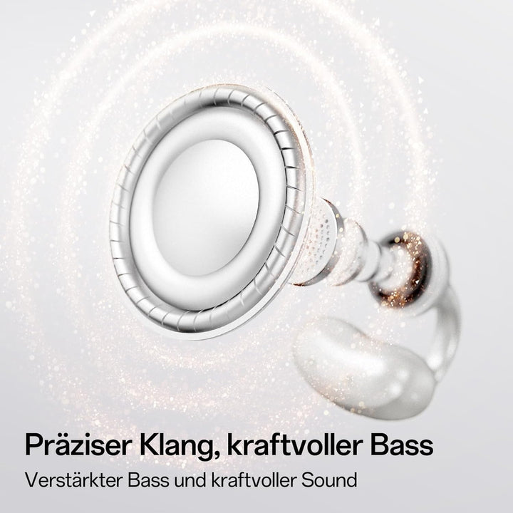 OpenRock E Open-Ear Kopfhörer Kabellos- Clip-On Ohrhörer - 4G Leichtgewicht - Bluetooth 6.0 - Starke