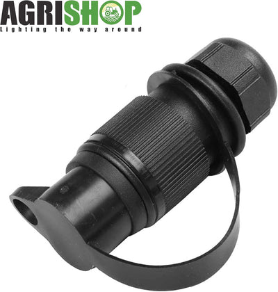 AGRISHOP 2Stück Anhänger Stecker 3polig 12v 24v und 2Stück Steckdose 3-Polig,Wasserfester Traktor St