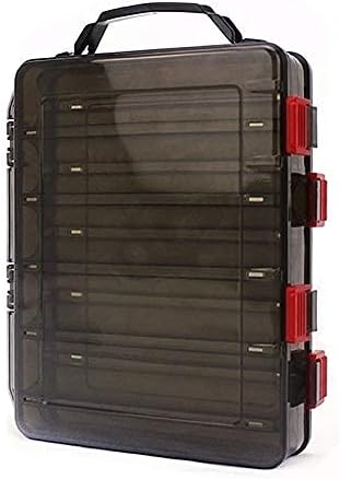 OriGlam Aufbewahrungsbox für Angelköder, Aufbewahrungsboxen für Angelzubehör, doppelseitig, 10 Fäche