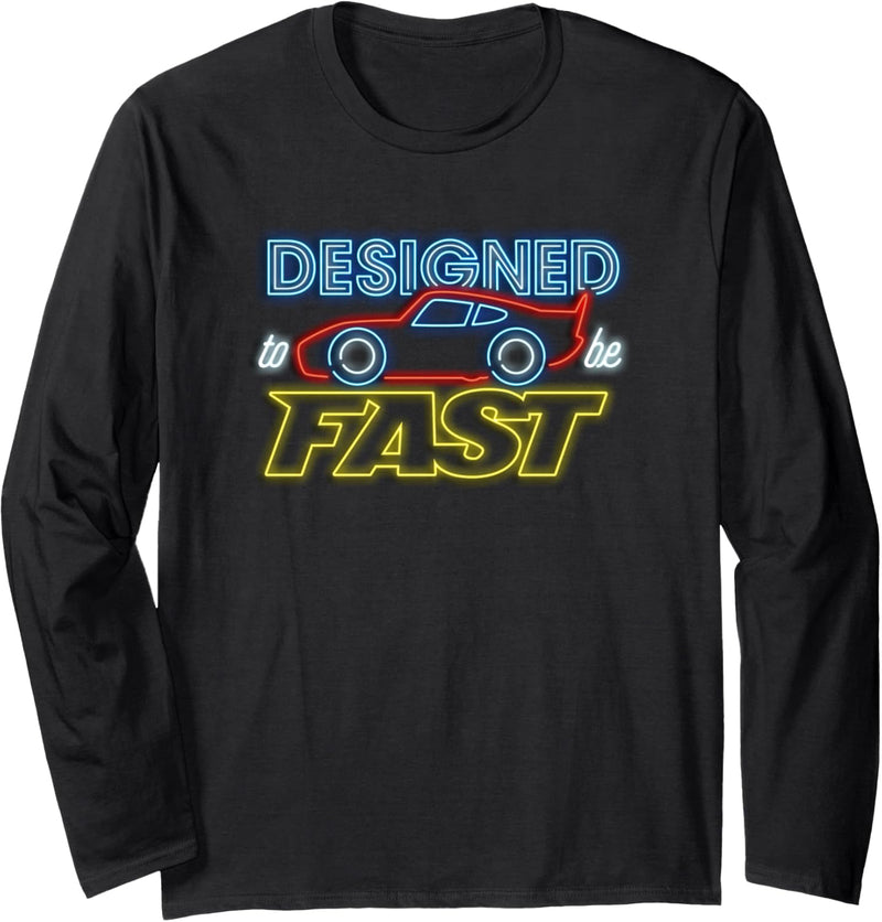 Disney PIXAR Cars Lightning McQueen Fast Neon Langarmshirt