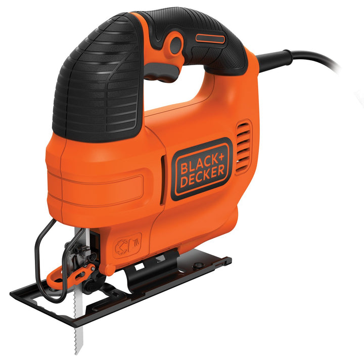 Black+Decker Stichsäge, Pendelhubsäge ( 520W, max. 70 mm Schnitttiefe, mit Softgriff, Sight-Line-Kan