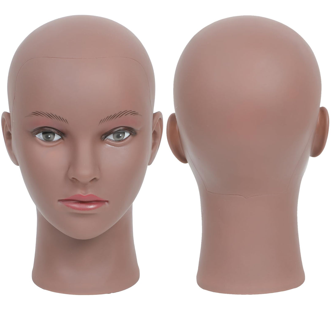Schaufensterpuppe Kopf Glatze Afro Weibliche Kosmetologie Manikin Kopf für Perücken Machen Perücke D