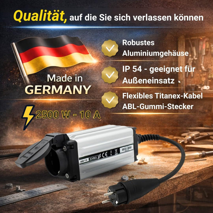 Schabus 300116 Anlaufstrombegrenzer Schwarz, Aluminium IP54