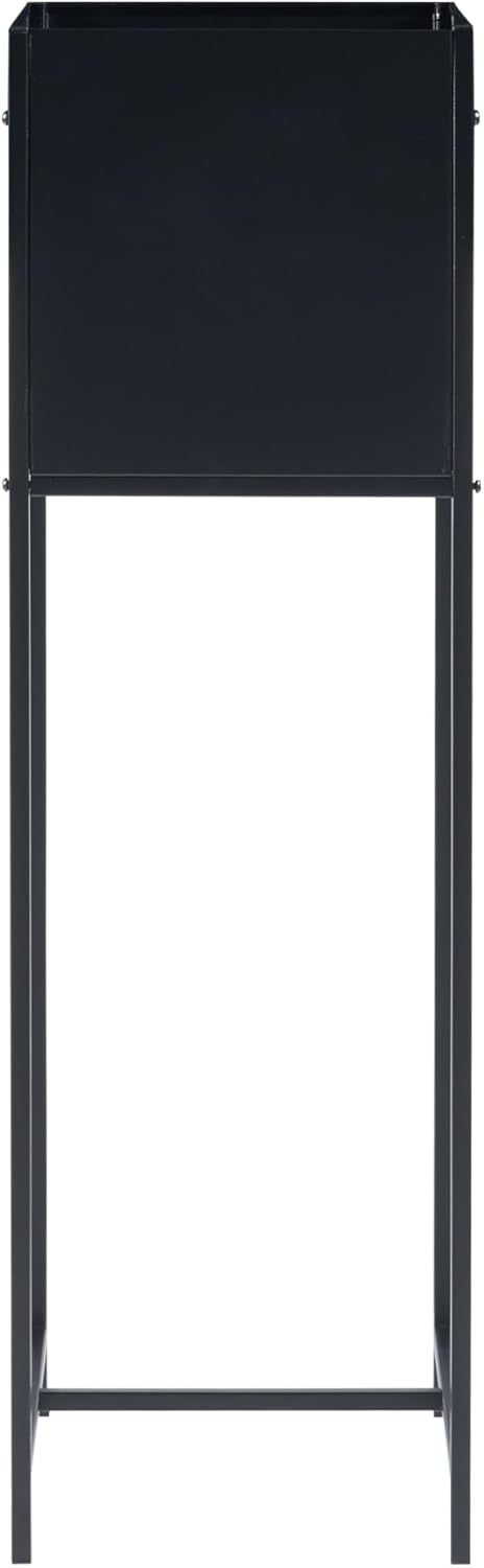 [en.casa] Blumenständer Porsgrunn Pflanzenständer mit Blumenkasten 100 x 30 x 30 cm Metall Schwarz B