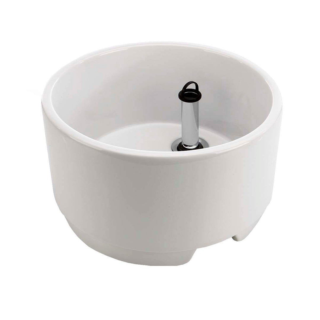 eliga Fussbecken aus Sanitärkeramik weiss, rund