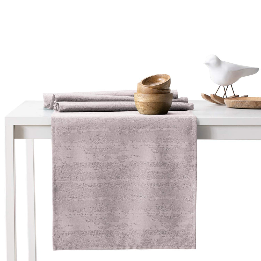 AmeliaHome Tischläufer Set 35x250 cm und 115x250 cm Lotuseffekt Wasserabweisend Schlangenhautmuster