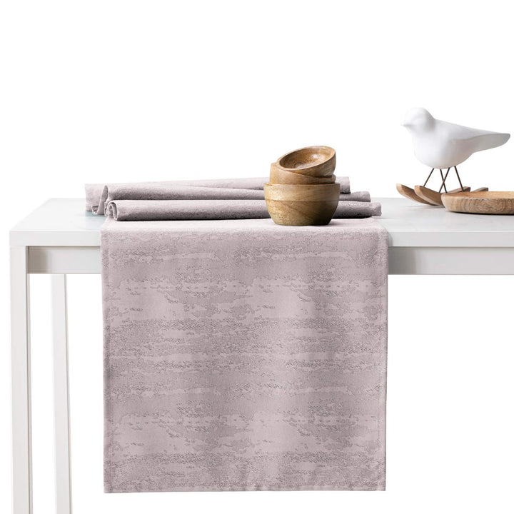AmeliaHome Tischläufer Set 35x250 cm und 115x250 cm Lotuseffekt Wasserabweisend Schlangenhautmuster