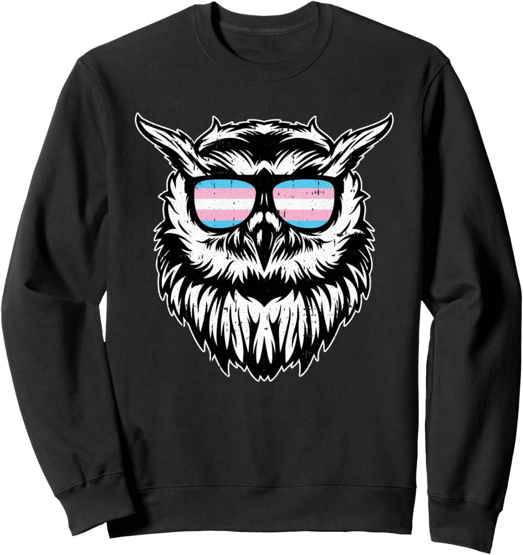 Owl Sunglasses Intersexual Pride Animal Proud LGBT-Q Ally Sweatshirt
