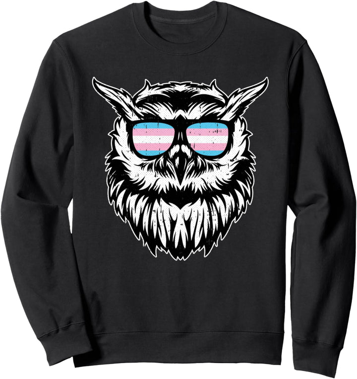 Owl Sunglasses Intersexual Pride Animal Proud LGBT-Q Ally Sweatshirt