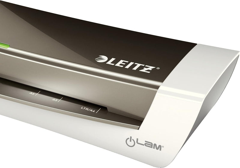 Leitz Laminiergerät, Metallic grau, A4, Home Office, iLam, WOW, 73680089 & Heisslaminierfolien, Glän