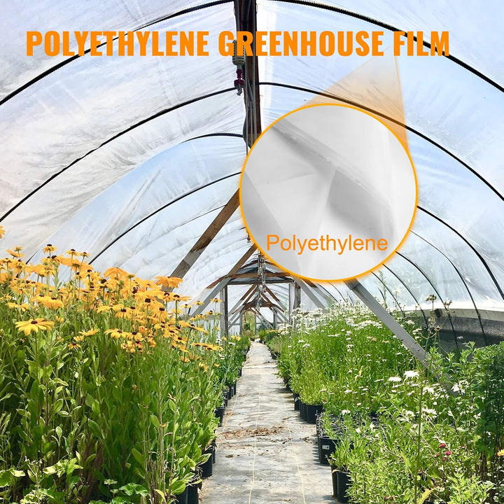 Happybuy Greenhouse Film 10 x 25 ft, Polyethylen-Folie 6 Mil Dicke, UV-Beständig, Wärmeisolierend, Ü