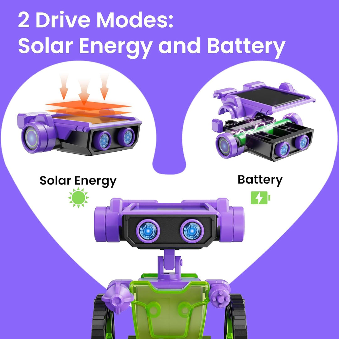 Sillbird 15-in-1 Solar Roboter Spielzeug für Kinder, Solar und batteriebetriebener Motor mit Doppela