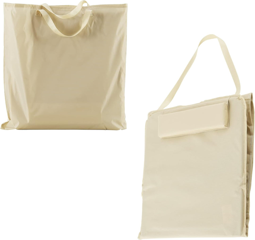 [en.casa] Strandmatte Cellorigo 2er Set Strandliege klappbar Beige Sonnenmatte mit 5-Fach Verstellba
