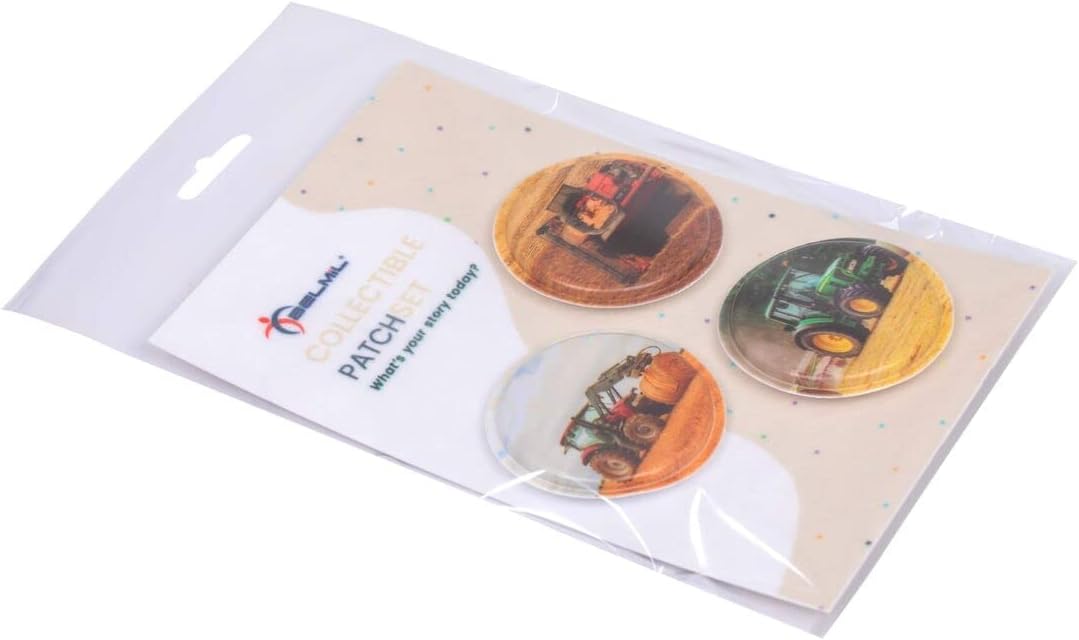 Belmil Patches mit Klettverschluss Set 3-teilig- kompatibel mit Schulranzen Comfy/Smarty (Farm), Far