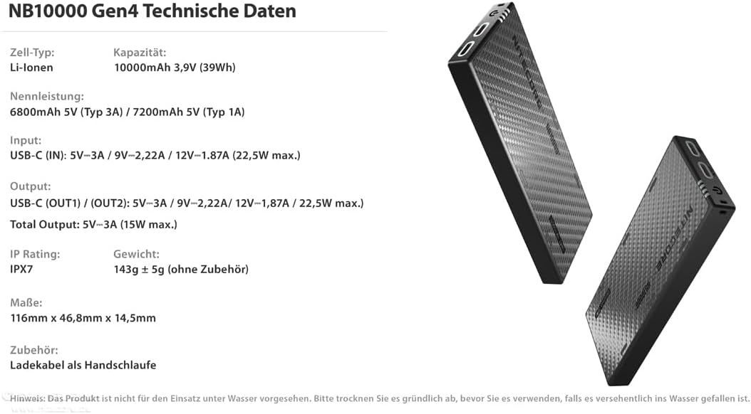 Nitecore NB10000 Gen4