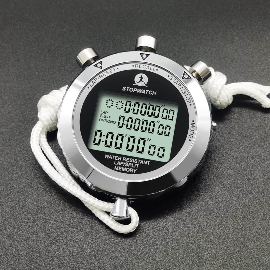 Rolilink Stoppuhr, Metall-Stoppuhr für Sport, Metall-Stoppuhren, Timer für Sport und Wettbewerbe (10