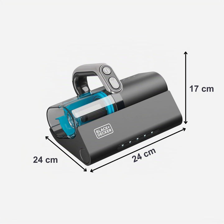BLACK+DECKER - Handstaubsauger Dust Mites 400W | 12Kpa Saugkraft | 253,7nm UV-Antibakterielle Lampe