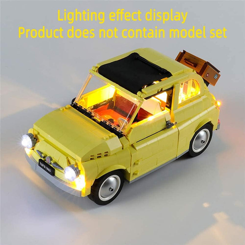 GEAMENT LED-Licht-Set für Creator Expert FIAT 500 (10271) Modellauto, Kompatibel mit Lego 77942 Baus