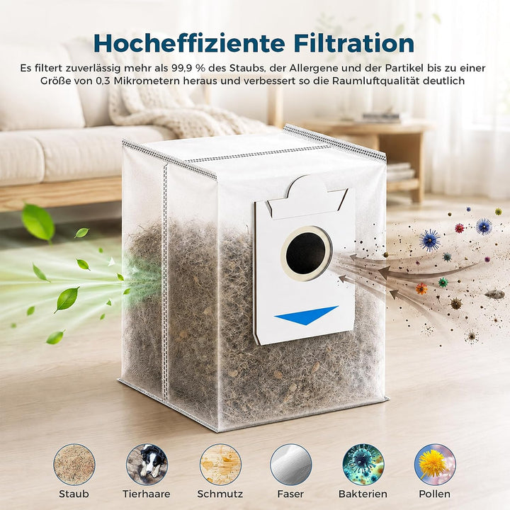 8 Stück Staubbeutel Zubehör für Bosch kompatibel mit Spotless Max und Spotless Max Cam Saugroboter,
