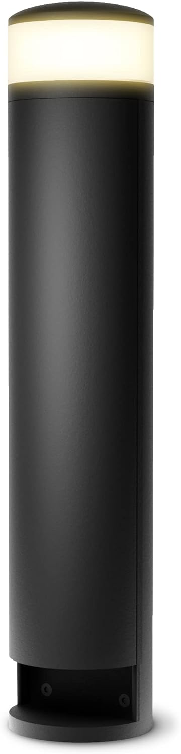 SSC-LUXon PALISO Design Lichtsäule Garten mit 2x Steckdosen für Aussen - Aussenstehlampe Pollerleuch