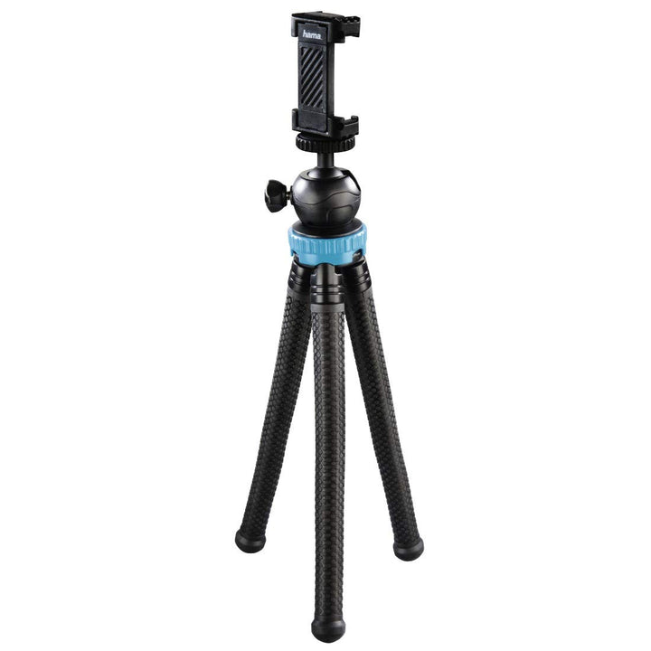 Hama Stativ Flexpro für Smartphone, GoPro und Fotokameras, 27 cm, Blau schwarz / blau, schwarz / bla