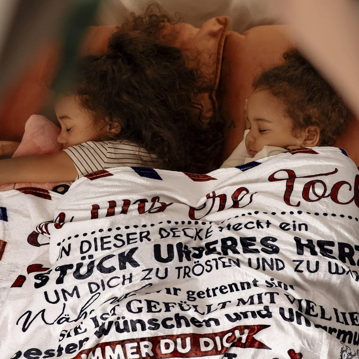 KEMEILA Personalisierte Weiche Decke Für Meine Tochter - Superweiche Flanelldecke Reisedecke Geschen