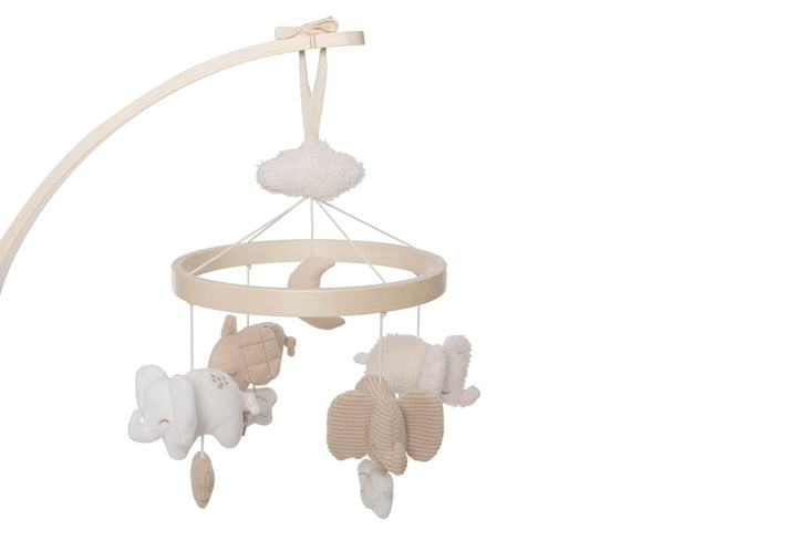 Jollein Mobile Baby – Elephant Tales – Mit Elefanten & Wolke – Weiches Baby Mobile für Babybett & La