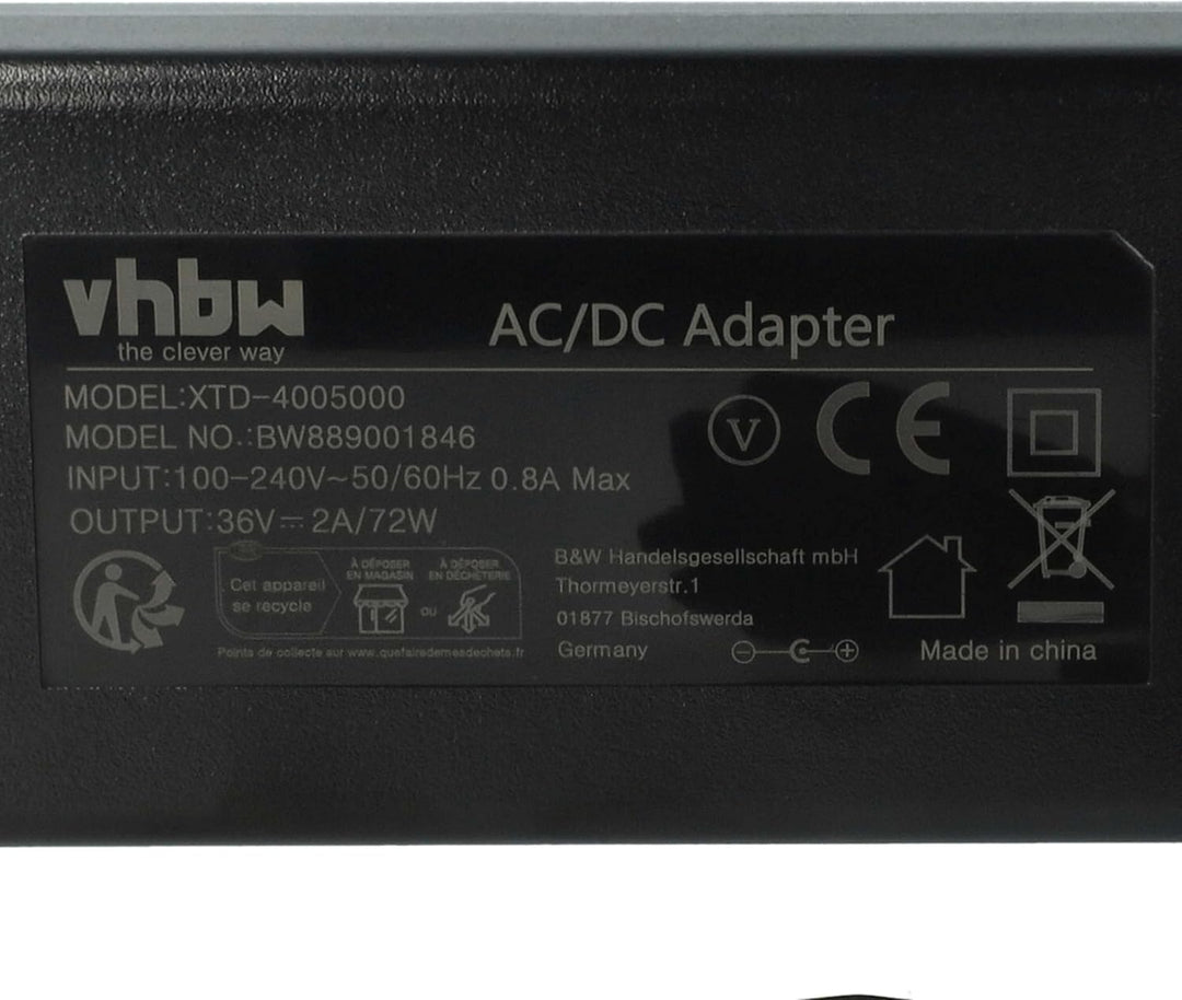 vhbw 1x Ladegerät kompatibel mit Bosch Active Line, BDU2XX, Active Line Plus, BDU3XX Fahrradakkus, E