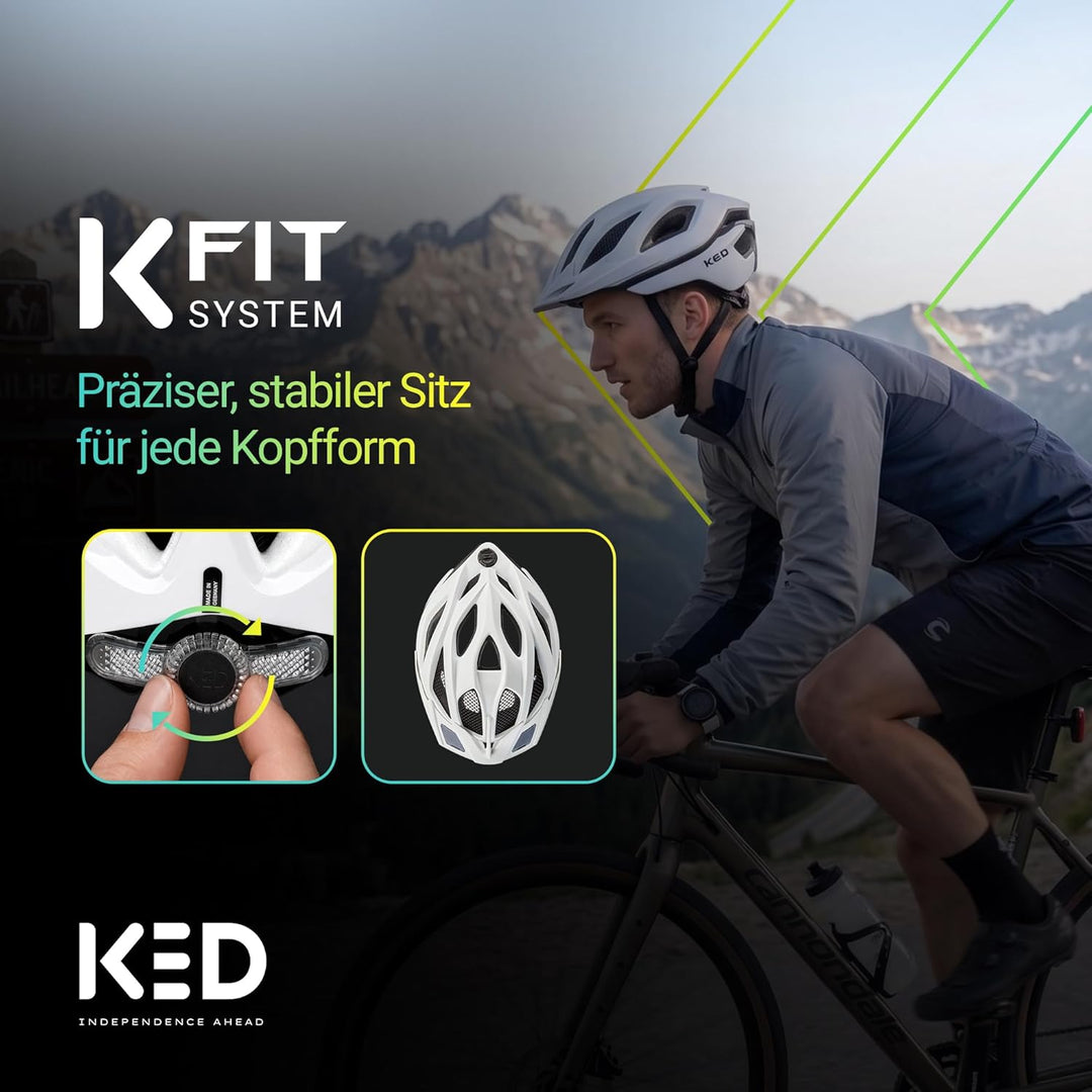 KED MTB Fahrradhelm SPIRI II Trend, weiss, L