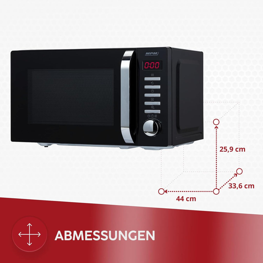 MPM Mikrowelle MPM-20-KMT-05 20 L - Mikrowellenofen für schnelles Kochen - Erwärmen und Auftauen - D