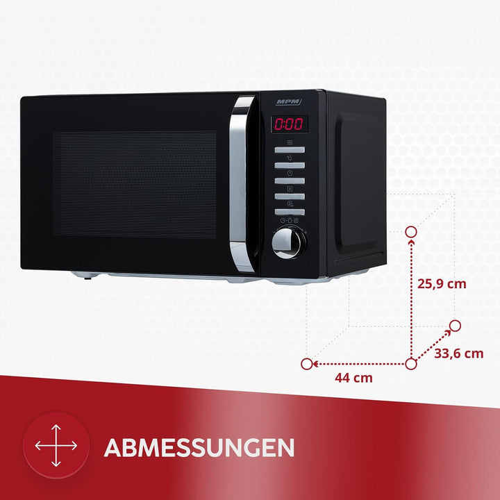 MPM Mikrowelle MPM-20-KMT-05 20 L - Mikrowellenofen für schnelles Kochen - Erwärmen und Auftauen - D