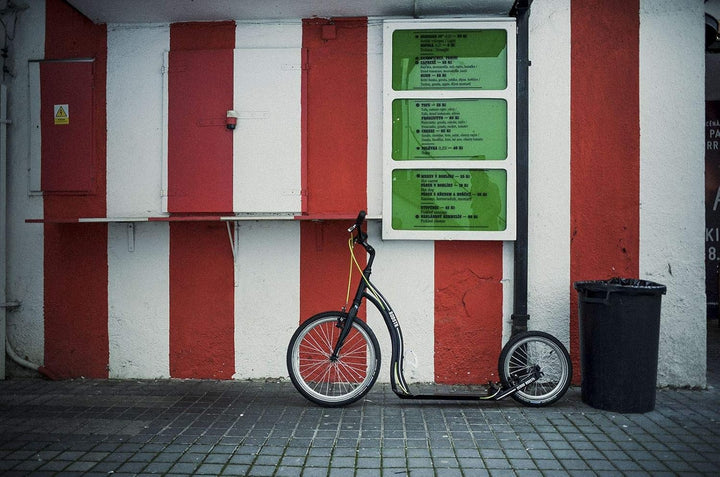 Yedoo Rodstr Tretroller - bis 150 kg, Kickscooter mit Luftreifen 20/16 - Roller Scooter für Erwachse