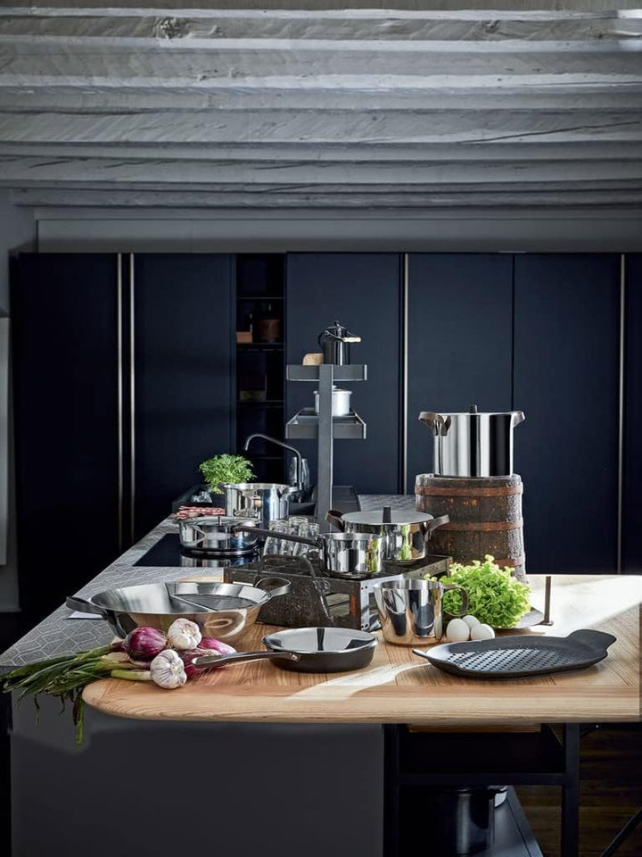 Alessi edo Stielkasserolle mit langem Griff, Ø 14, Stahl, braun Ø 14 Stahl, Braun, Ø 14 Stahl, Braun