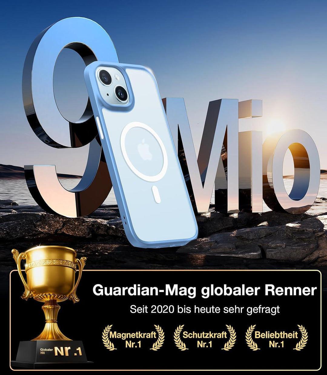 TORRAS Guardian-Mag für iPhone 15 Hülle für MagSafe (Zertifizierte Magnetkraft und Schutzkraft) Hüll